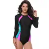 Custom Swimwear Training Bathing Suits One Piece Long Sleeve Beachwear Swimming Suit For Women