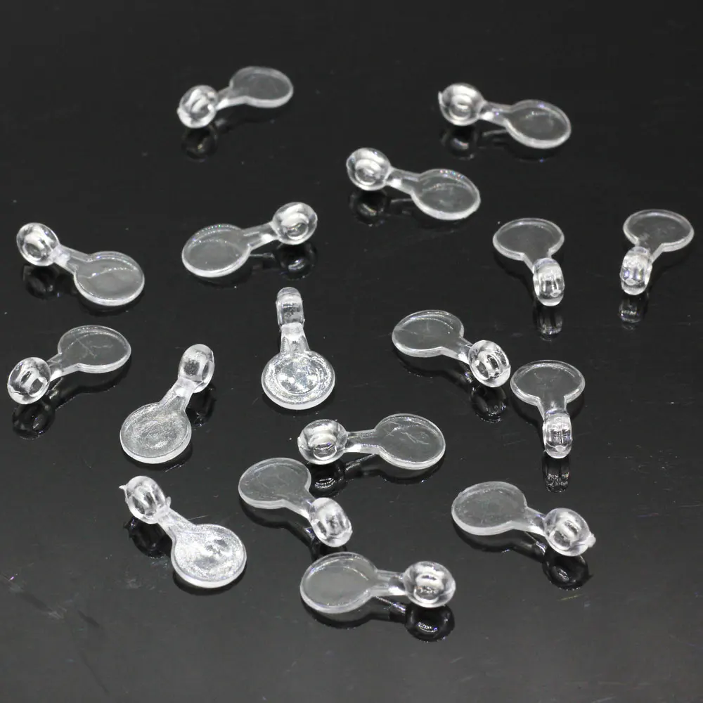 1000pcs Transparent Plastic Necklace Hook Handmade Diy Jewelry