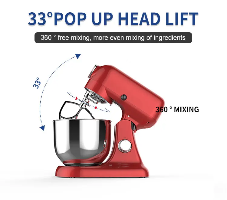 Desktop Noiseless Feet Stainless Steel stand mixer FM301 Metal and plastic housing metal gear system stand mixer table blender