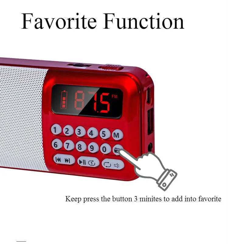 World Fm Receiver Mini Radio Fm Radio Portable Radio Support Tf Card