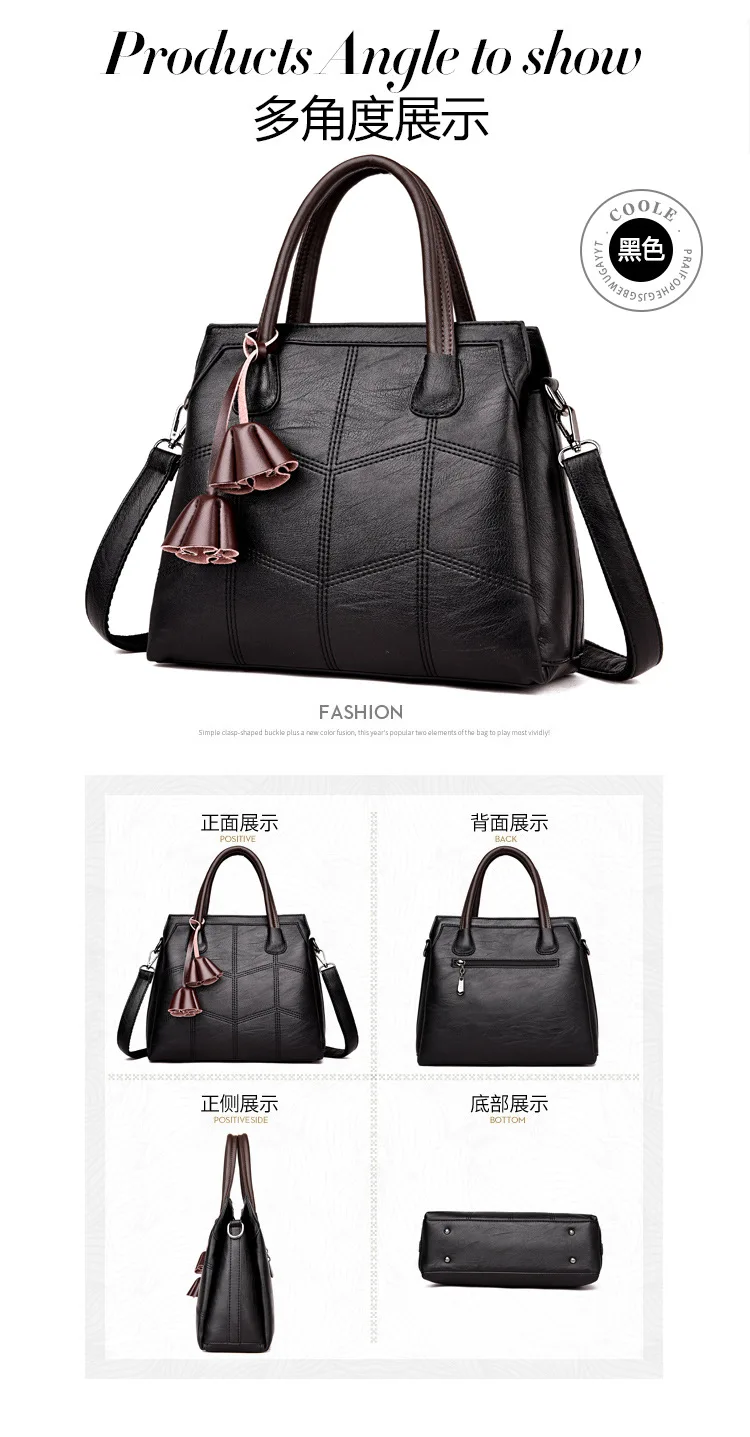 Genuine Leather Luxury Handbags Women Bags Designer Hand bags Women Shoulder Crossbody Messenger Casual Tote Bag