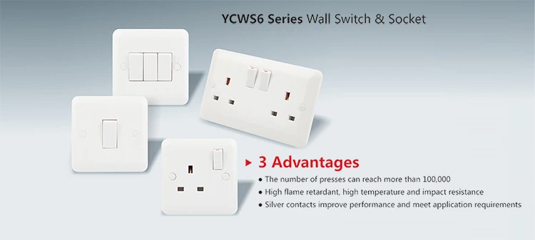british standard triple gang electrical wall switch