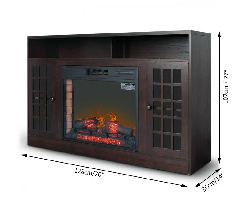 Popular Media Electric Fireplace Heater Tv Stand With Remote