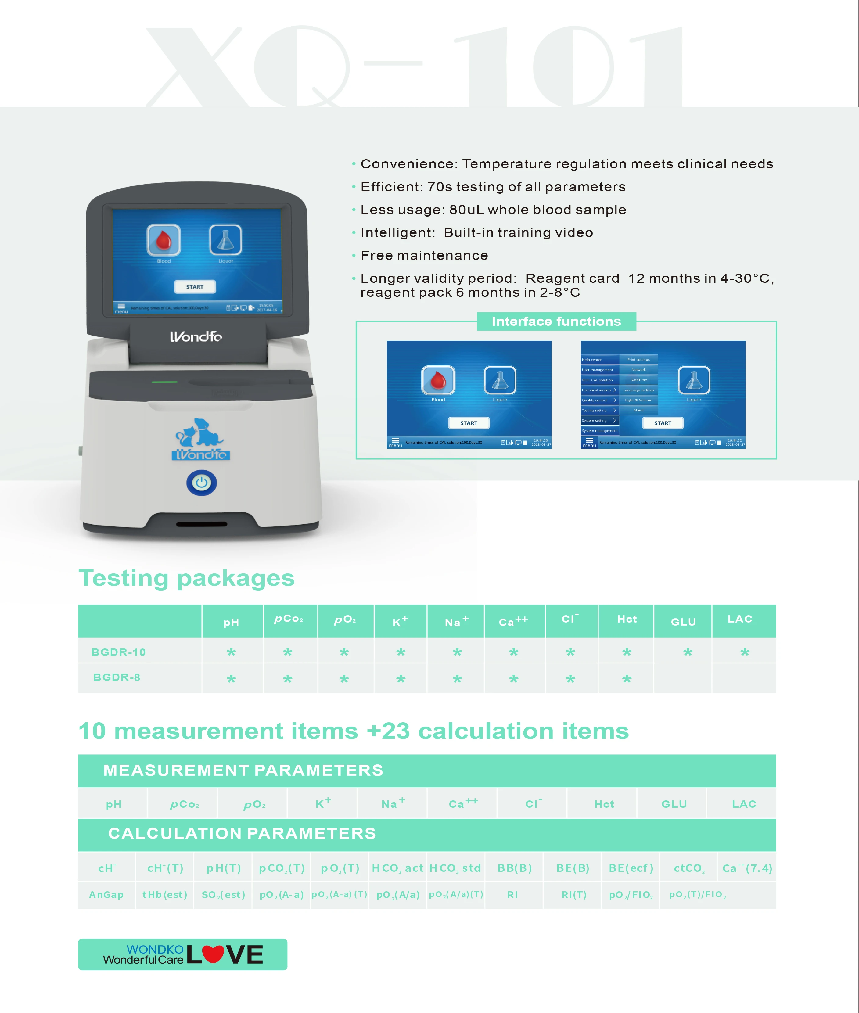 Wondfo Veterinary Blood Gas Analyzer Wondko Pet Clinic Veterinary