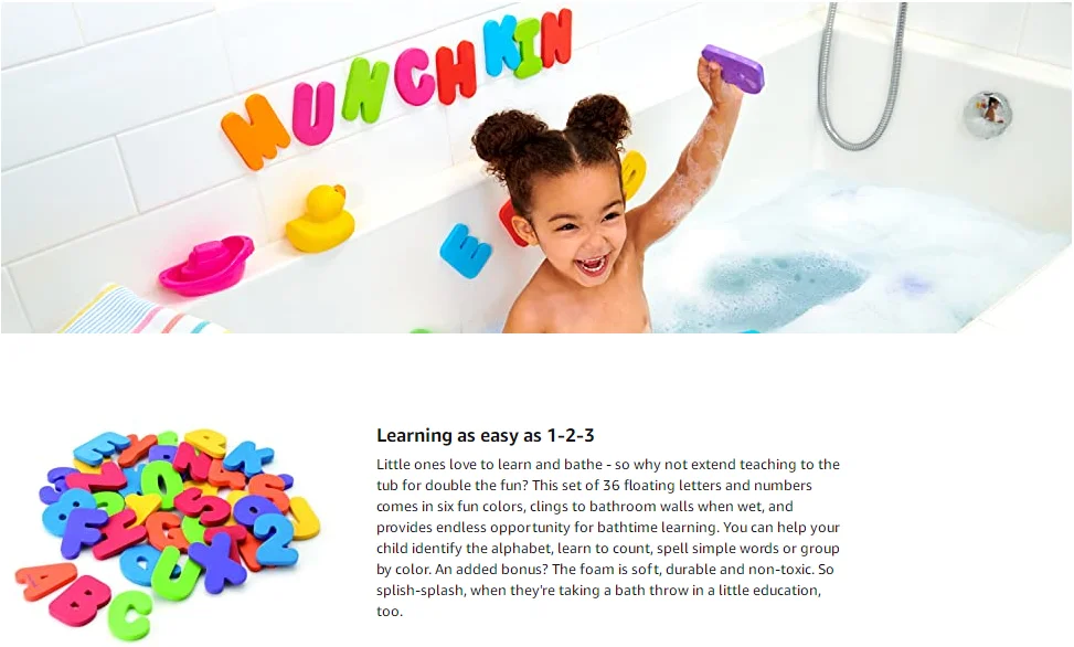 36pcs EVA Baby Bath Toy Educational Letter Block Puzzle Suction Up Floating Toy