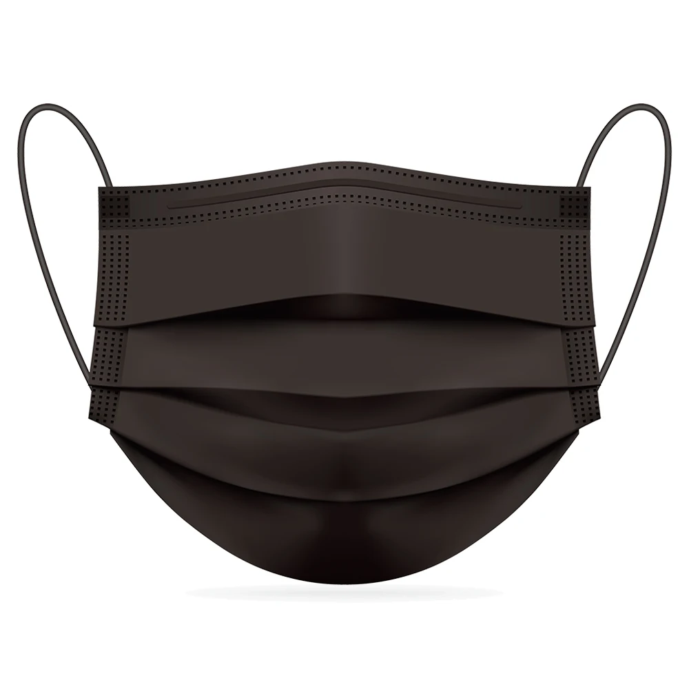 
Black Mask with Meltblown 3 ply Disposable Black Face Mask 3 layer Black Color Facemask 3ply Disposable Maskss Face Black 