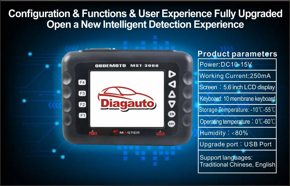 MST3000 Asian Version Motorcycle ECU Reset Scanner MASTER MST-3000 Motorbike Ecu Fault Code Reader Motor Bicycle Diagnostic Tool