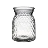 Sell well flat round clear cylinder glass decoration flower vase