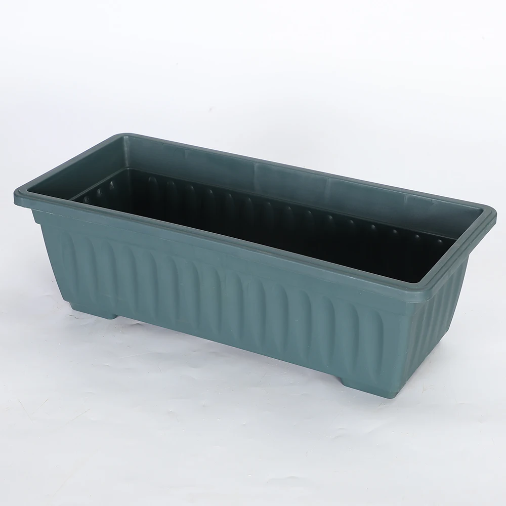 Rectangular Resin Flower Pots Self Watering Rectangular Plastic Plant