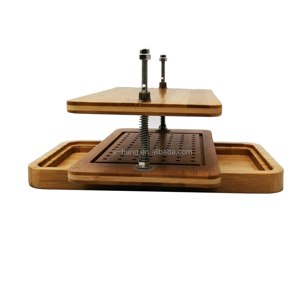 2021 Bamboo Tofu Press Solid Wood Tofu Press With Stainless Steel Hardware Ecofriendly And
