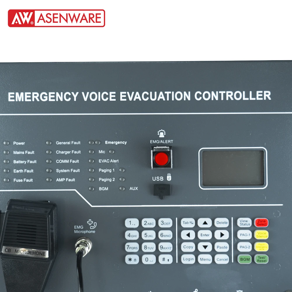 High-tech Emergency Voice Evacuation Controller With Lcd Screen The ...