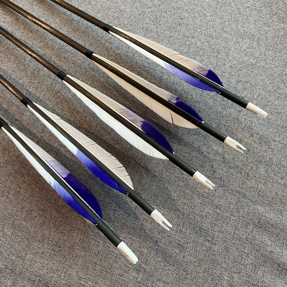 Alibow 100% Pure Carbon Arrows Archery Carbon Shaft Arrows Spine 300 ...