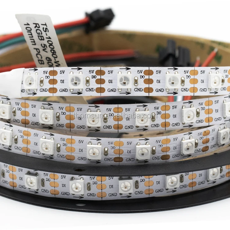 Pixel Controllable WS2812 Led Strip Light RGB Addressable Flexible Led Tape 60  LEDs per meter