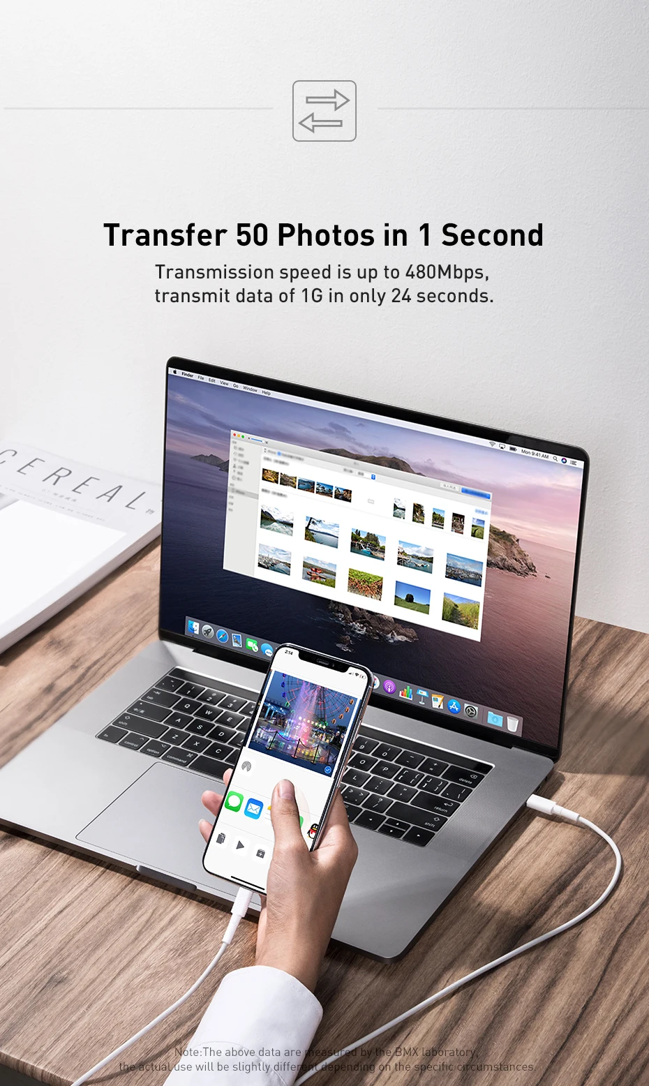  BMX Mini White MFi certified Type C to iP PD USB Cable18W Fast Charging Data Transmission For iPhone 6S 7 8 X