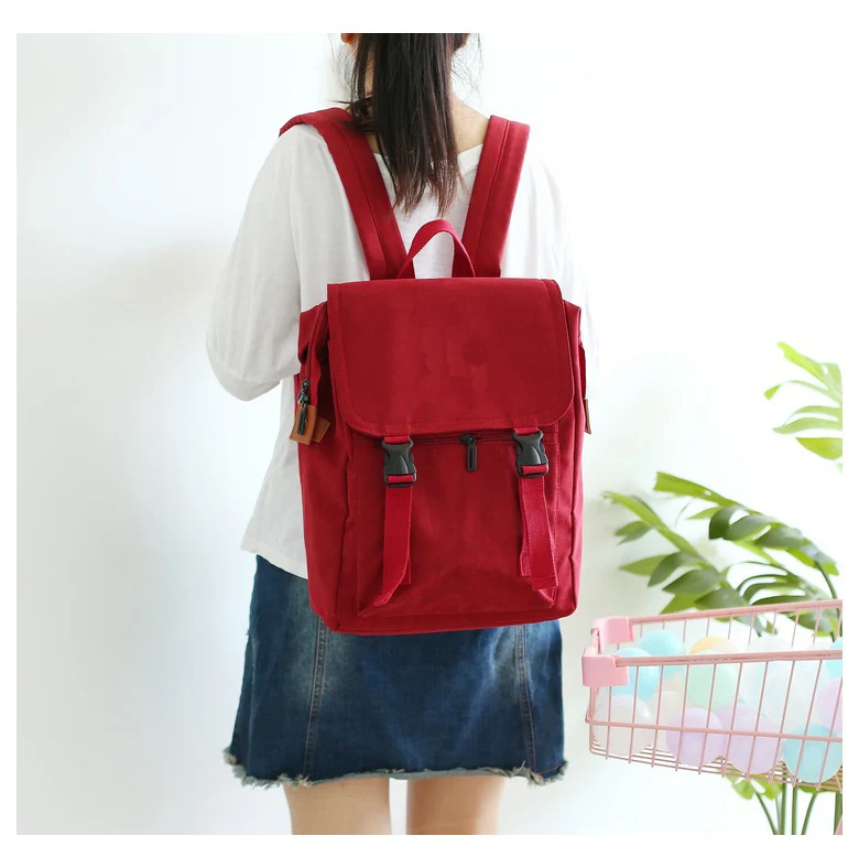product-mochilas 2020 Korean Canvas Women Gray BackpackKawaii Travel School Bag Pack for Teenage Gir-1