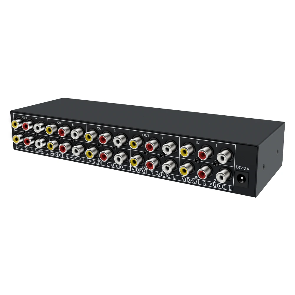 Tonli 8 PORT RCA VIDEO AUDIO SPLITTER 1 in 8 Out Bandwidth 250mhz with ...