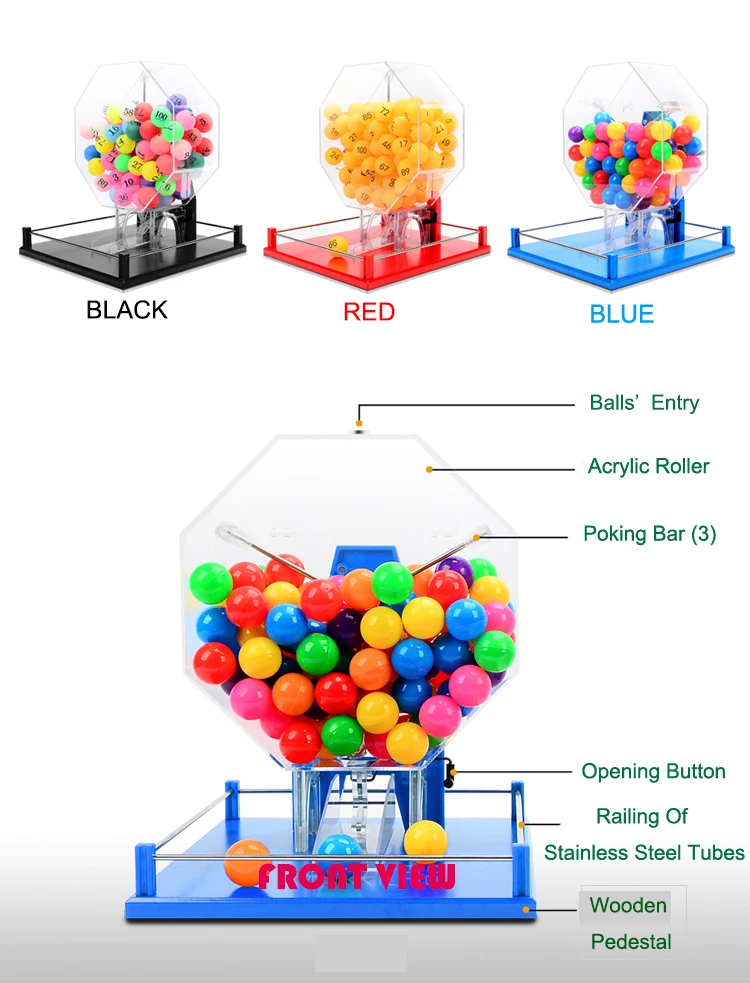 Acrylic Bingo Cage - Transparent Manual Lottery Machine