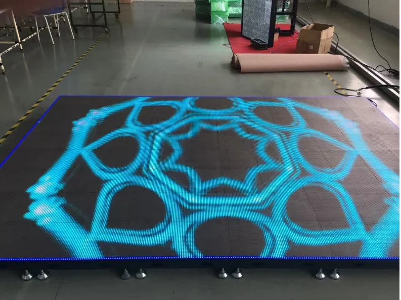 Rental Cabinet Full Color Digital Stage Screen Indoor P3.91 p4.81 LED Dance Floor LED ground advertising screen