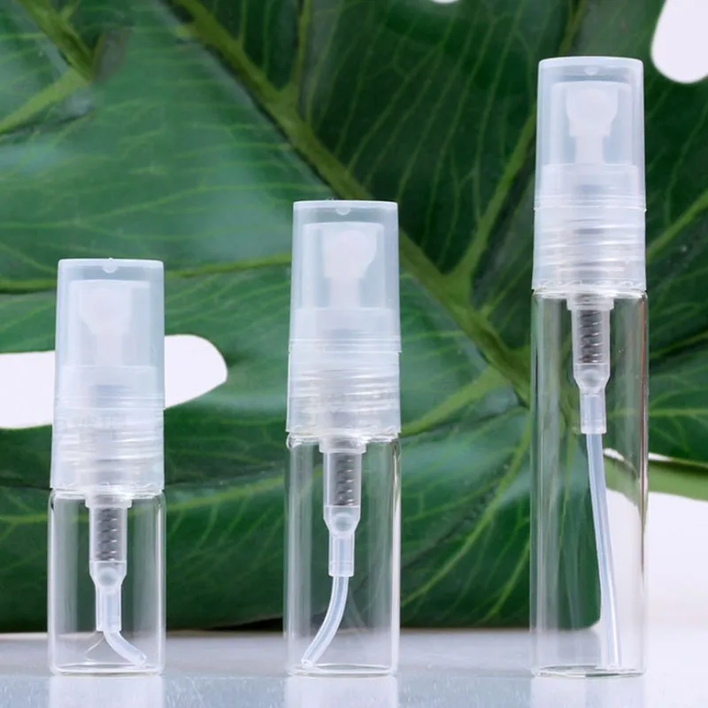 Wholesale Amber Clear Spray Bottles 2ml 3ml 5ml 10ml Essential Oil Mist Spray Perfume Atomizer