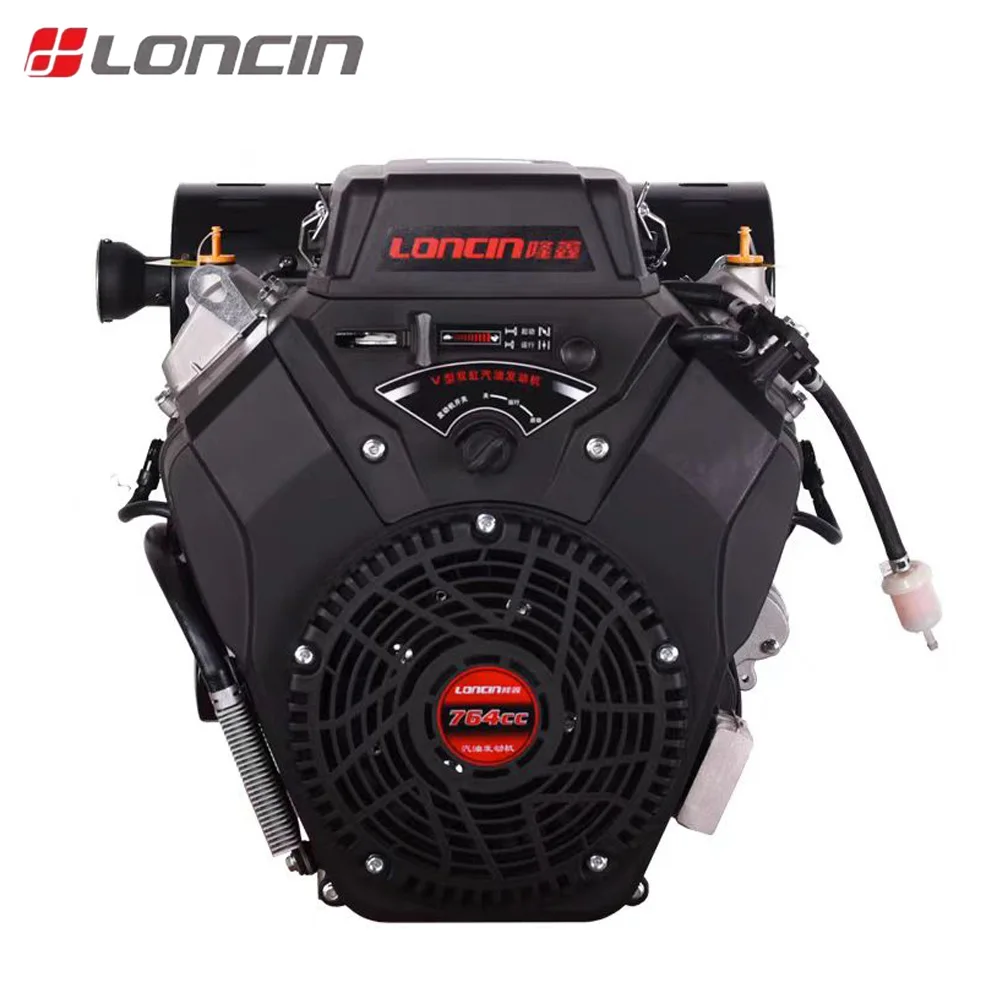 Loncin 2V80FD 764CC Gasoline Engine - 25HP Air-Cooled 4-Stroke for