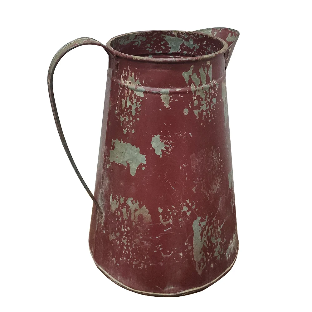 Rust Red Antique Metal Water Jug With Side Handle Buy Metal Water Jug