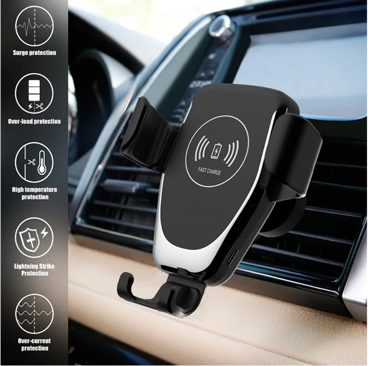 Universal Automatic Clamping Qi Wireless Car Charger Mount 10w Fast ...