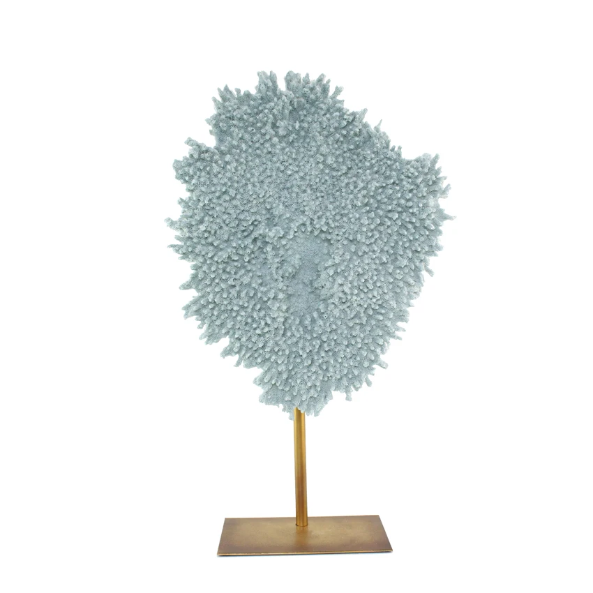 Wholesale Luxury artificial lifelike large resin coral on metal base decoracion para el hogar factory