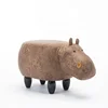Professional manufacturer supply cute simulation hippo shape animal ottoman stool for kid
