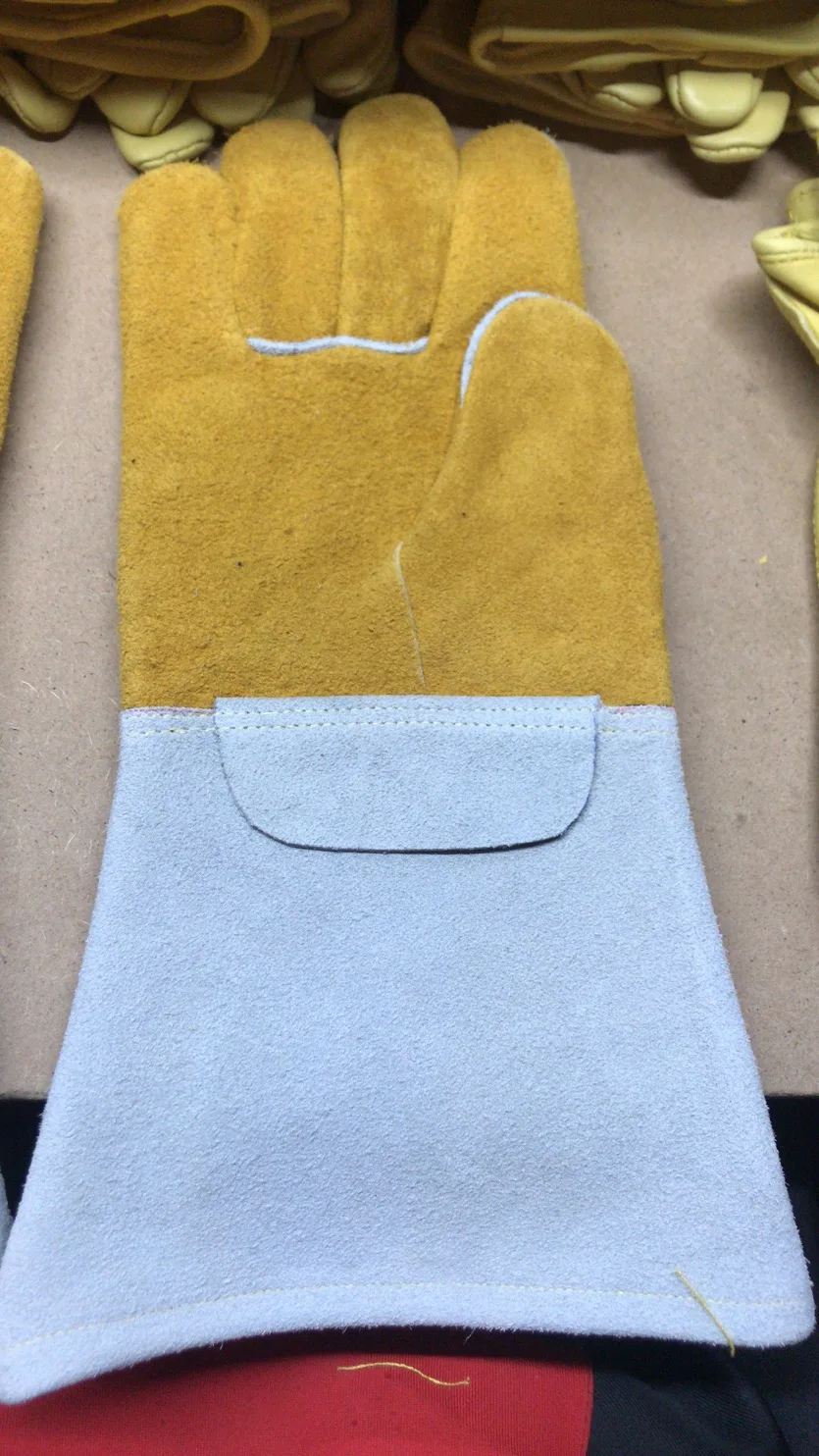 Stick Welding Gloves With Aluminum Foil Leather Work Gloves Welder