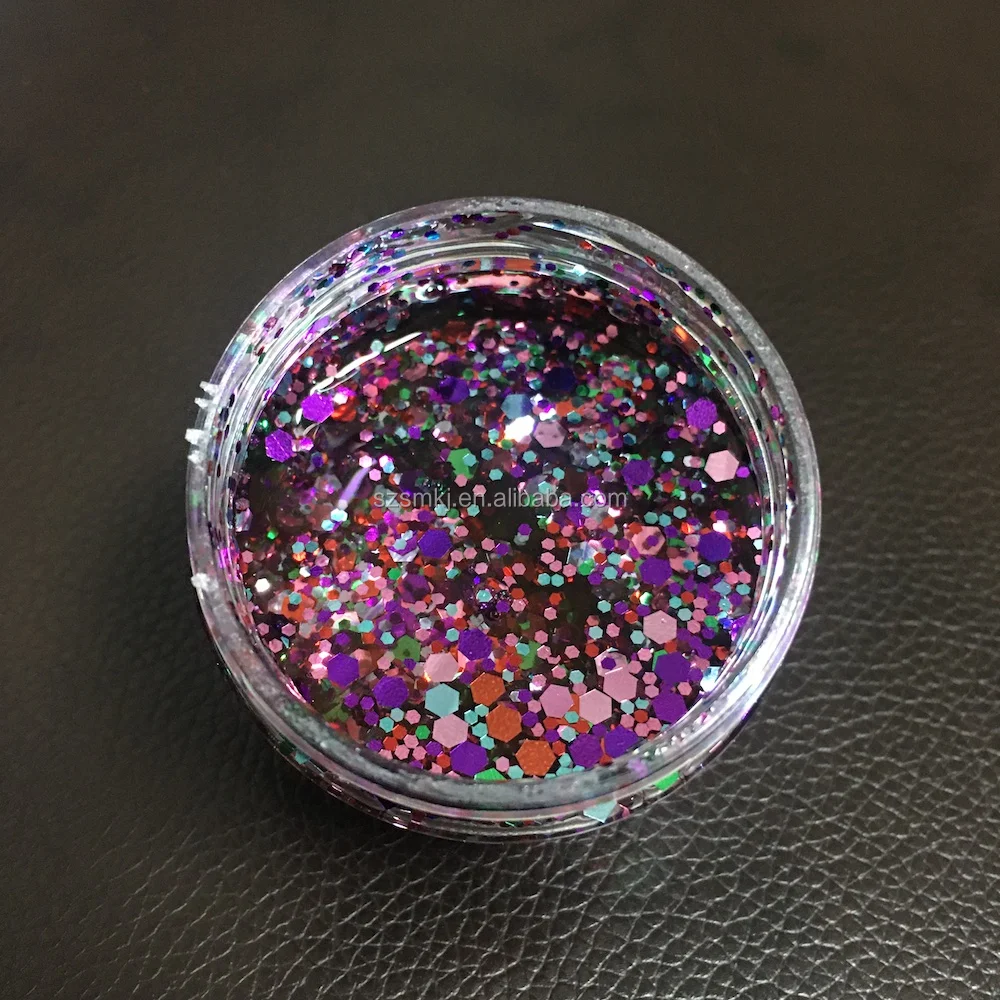 Wholesale Eco Gel Glitter Gel Peel Off Holographic Chunky Glitter Gel For Face Hair Body Glitter