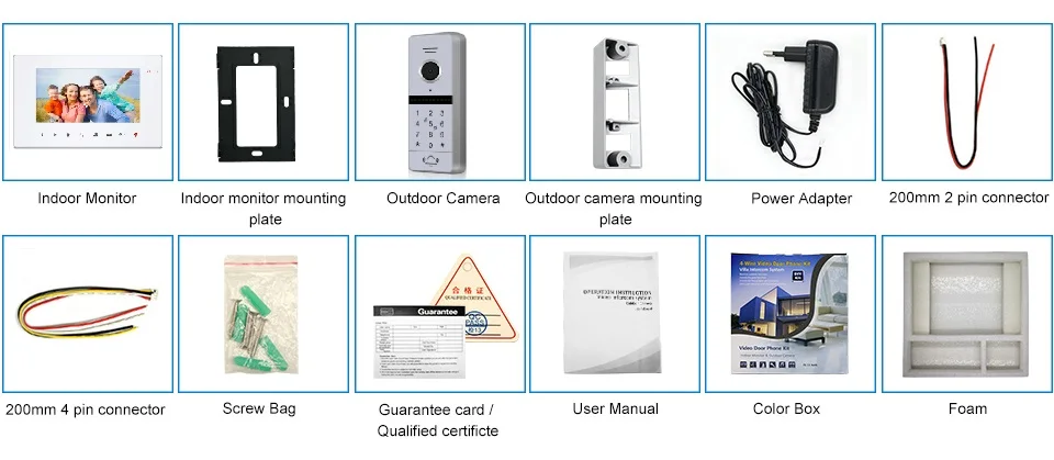 Smart home system ip wifi night vision waterproof video doorbell , Tuya smart app support video door phone intercom system