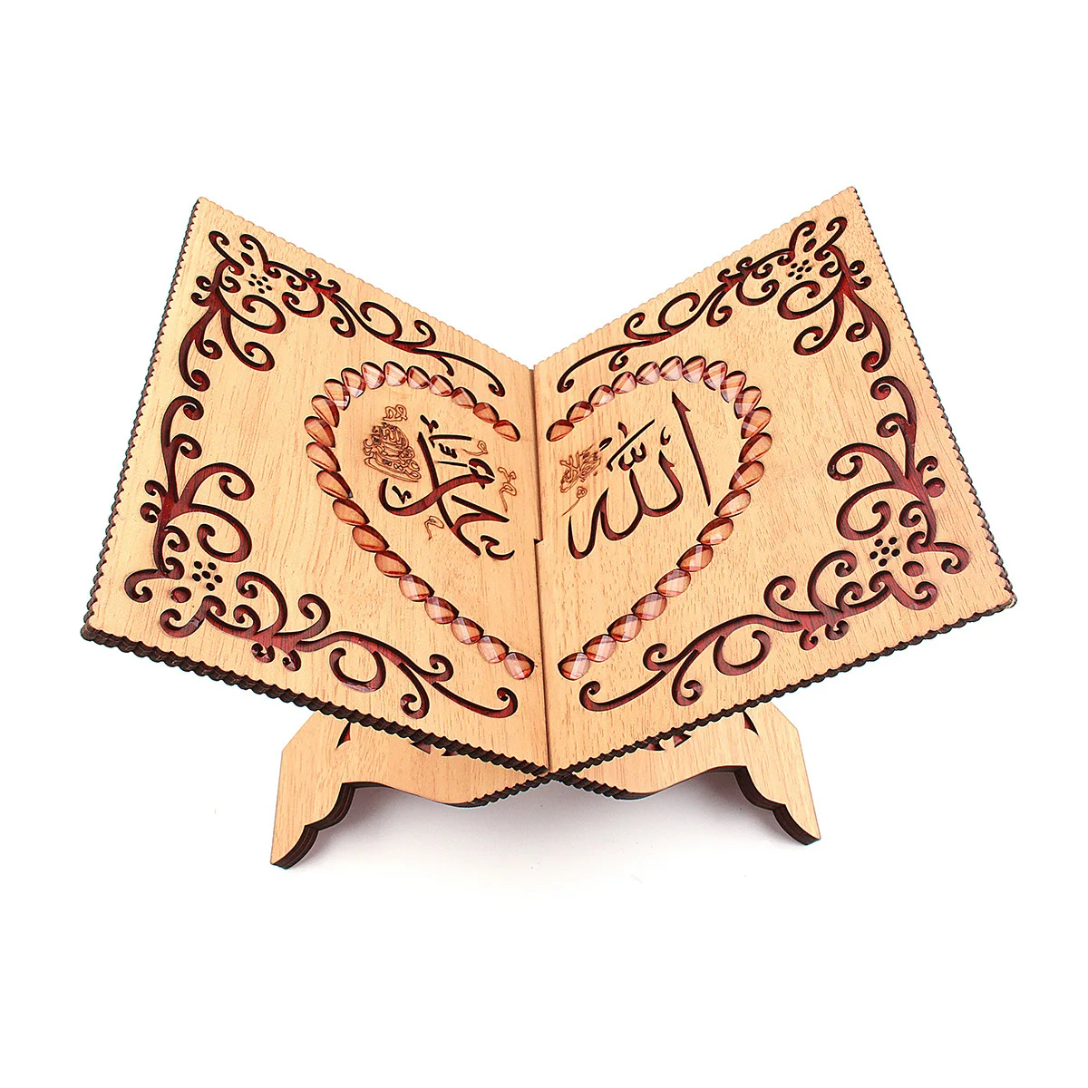 Arabian Islamic Quran Wood Carving Bookshelf,Quran Book Holder,Quran
