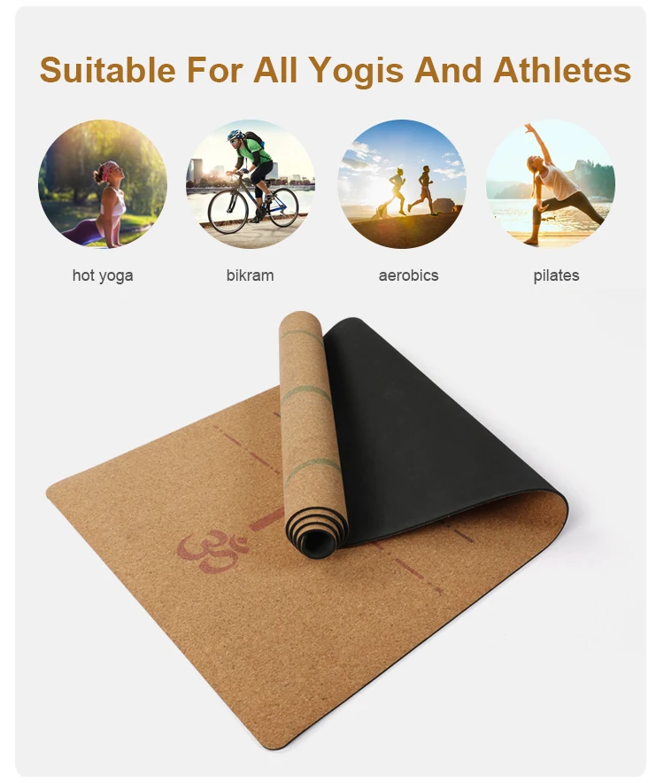 EcoFriendly Cork Natural Rubber Yoga Mat YOGASTO