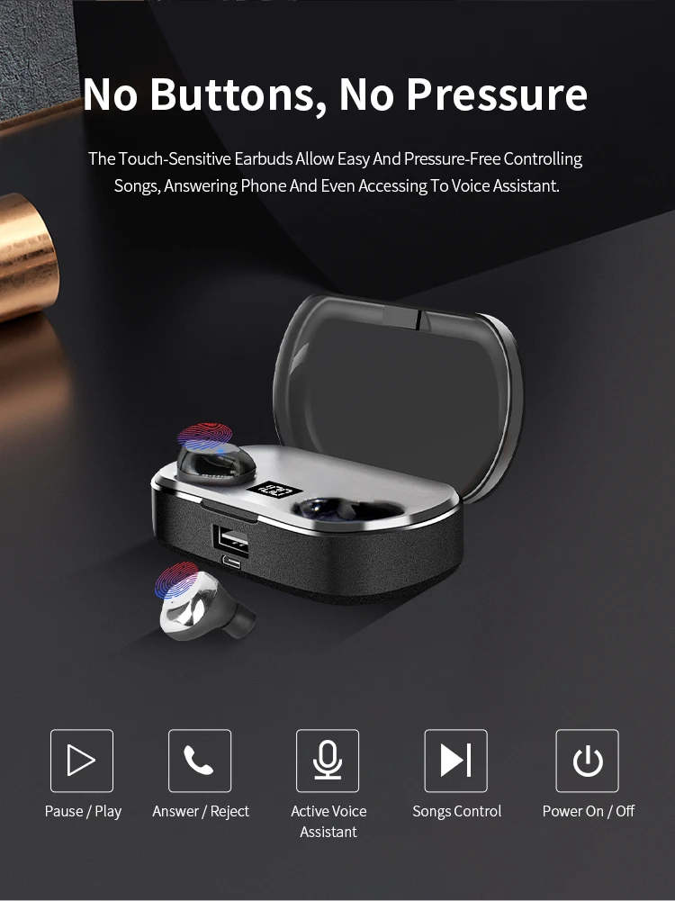 BT 5.0 Mini TWS Stereo Wireless Earbuds For Sale - ANKUX.COM