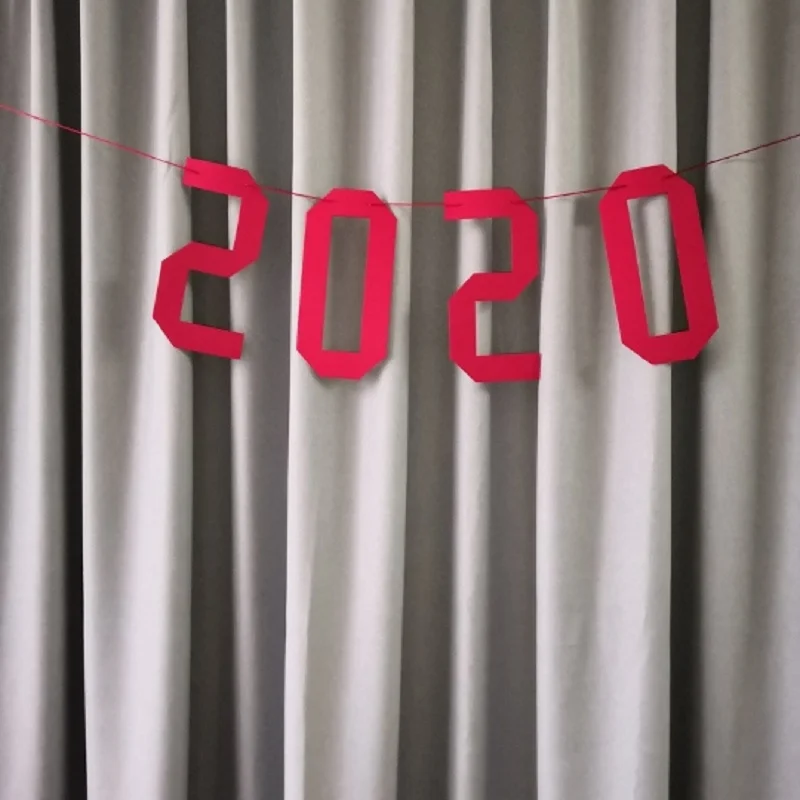 new design 2020 happy birthday felt bunting flag