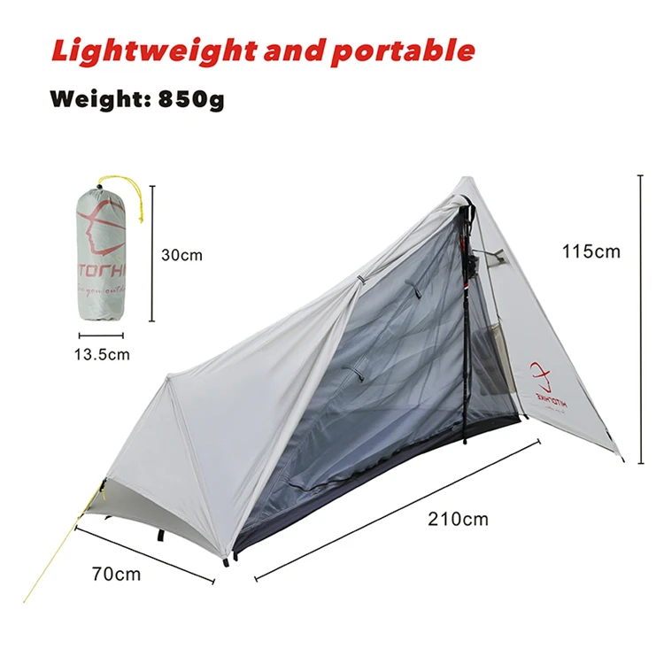 Homful Custom Ultralight 1 Person Camping Trekking Pole Tent Single