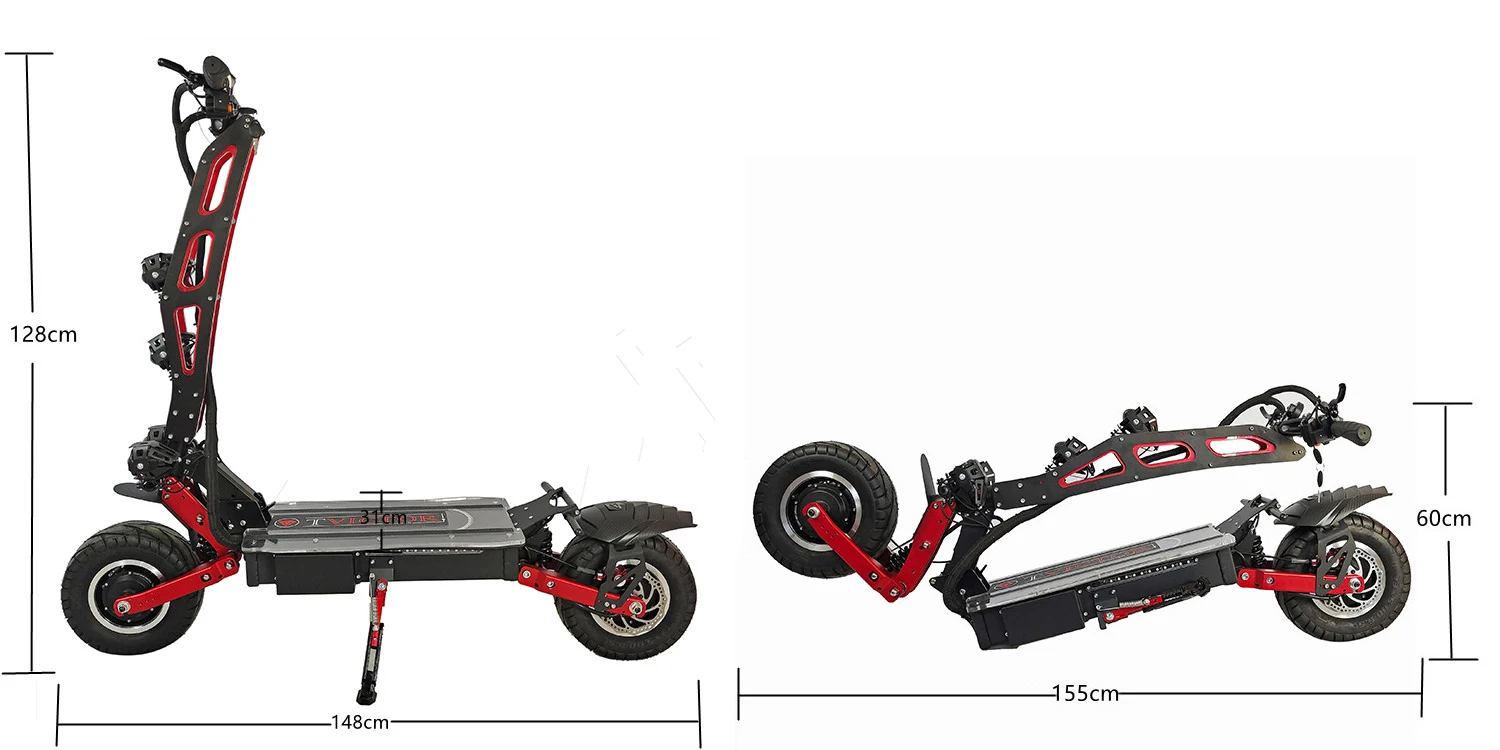 2021 Amazon Tvictor St13 60v 8000w Powerful Escooter 11inch Folding