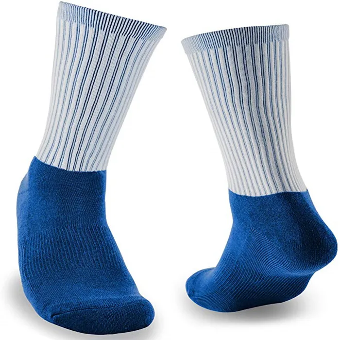 Bulk Wholesale Polyester Color Bottom Blank Socks,Black Interior Cotton