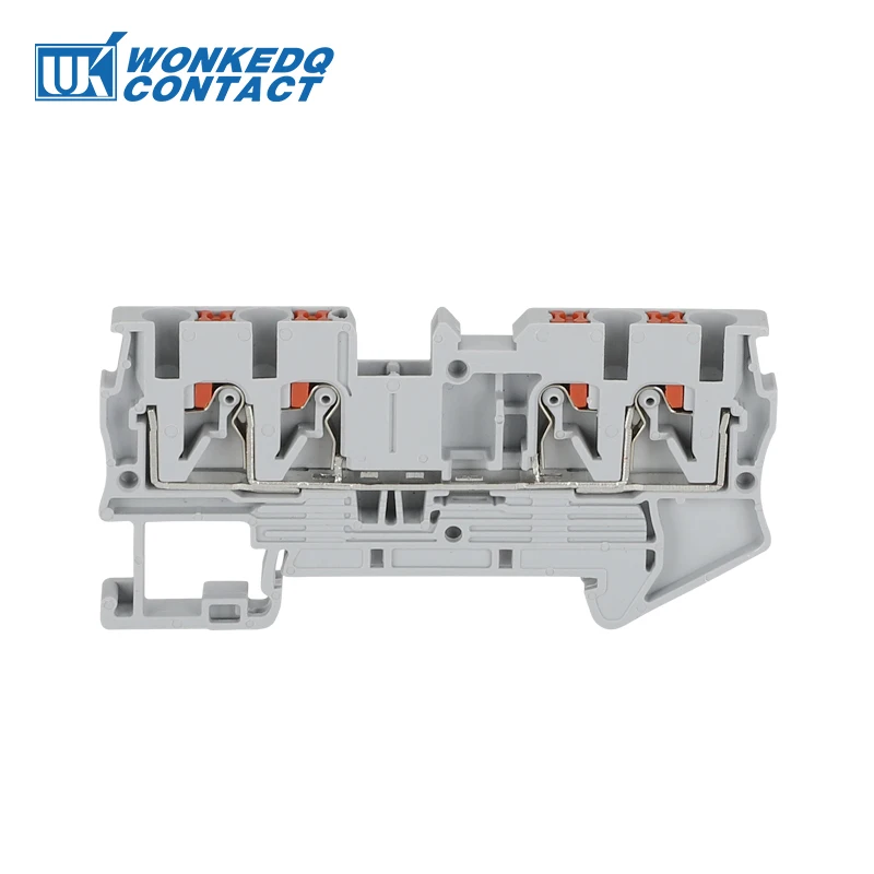 JPT 2.5-QUATTRO Spring Din Rail Push In Feed Through Terminal Blocks ...