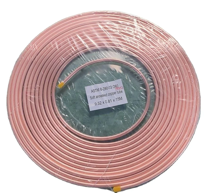 Hvac Air Conditioner Copper Pipe 1/2 3/8 Copper Capillary Copper Tube
