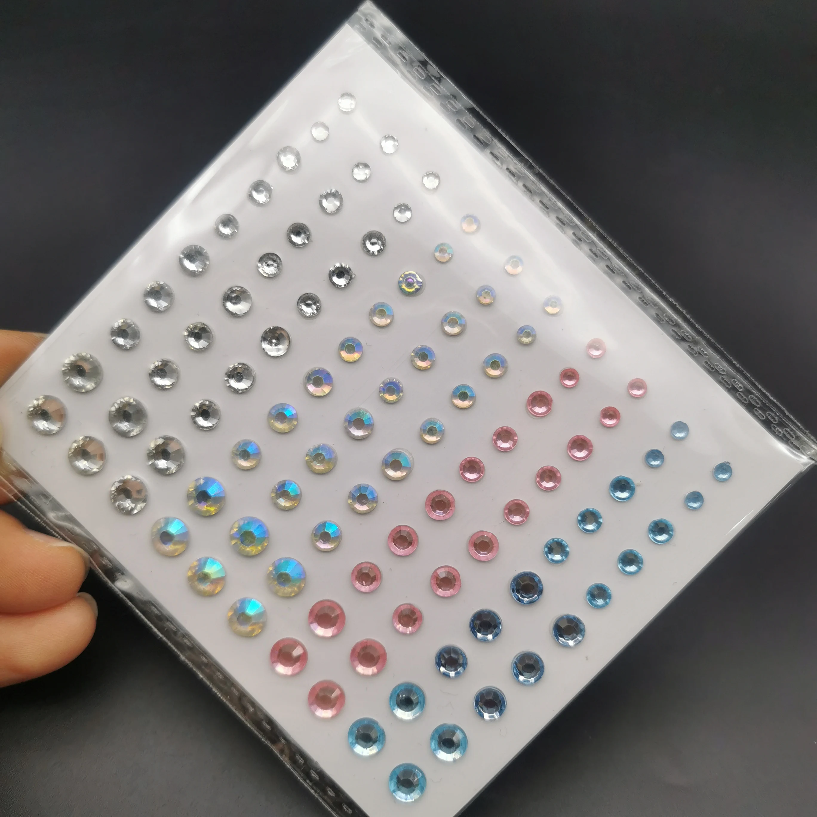 批发钻石水晶贴纸面部和身体,眼睛水钻贴纸,面部宝石贴纸