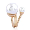 Wholesale Adjustable Size Pearl Jewelry Handmade Fashion Plastic Bead Designs Fancy Finger Wedding Ring