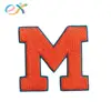 Wholesale custom embroidered felt letter m embroidery patch
