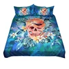 3 piece 3D skull bedding set single bed oversized skeleton duvet cover bedding set