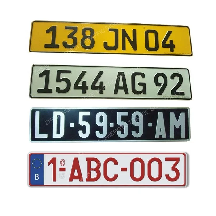 Custom European Euro Reflective Aluminum Car Number License Plate Buy