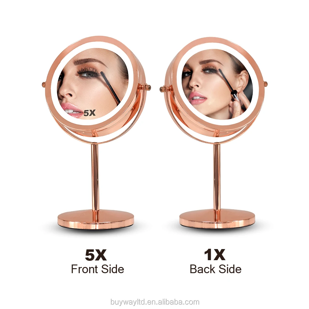 Double Sided Free Standing Mirror With Metal Stand Buy Makeup Double