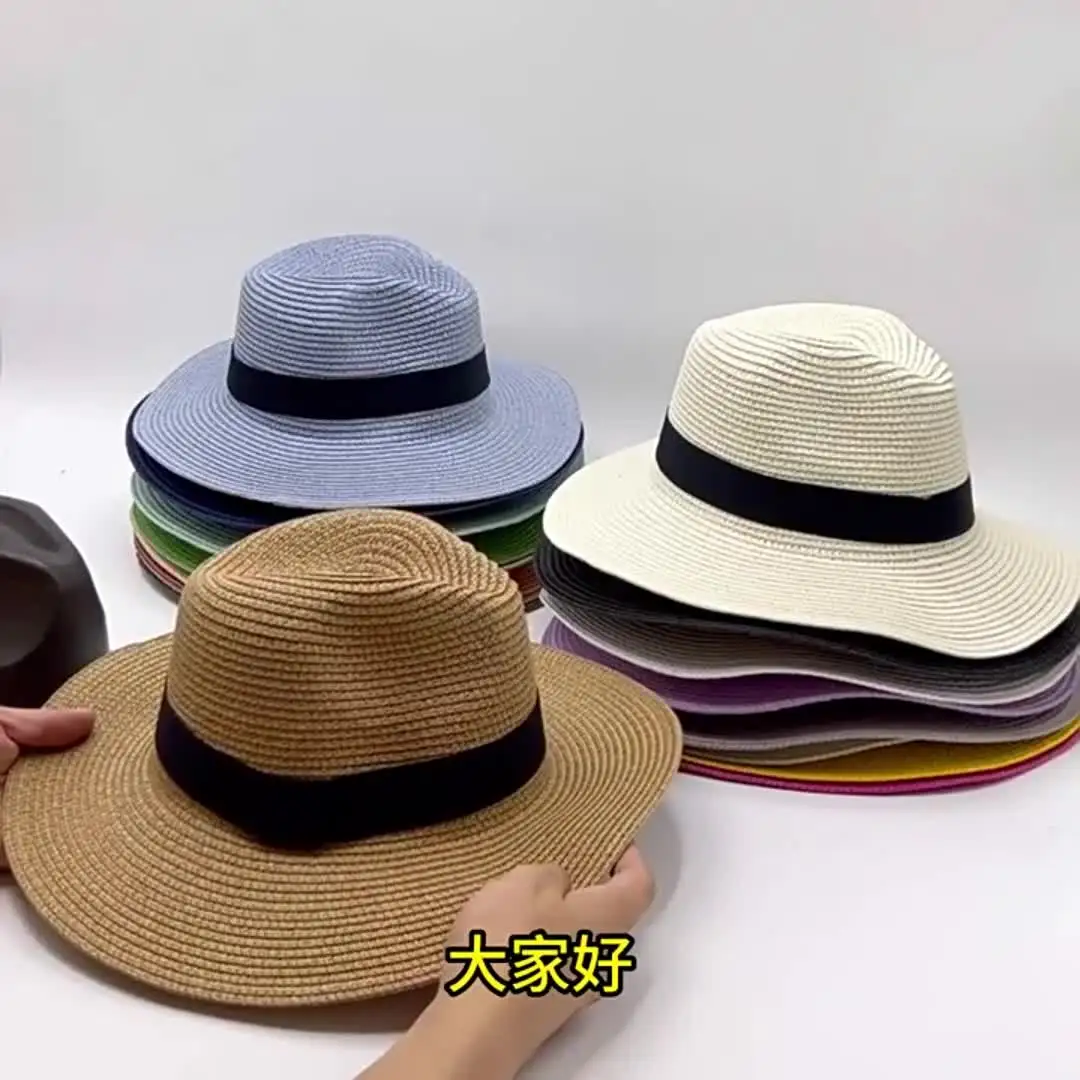 OEM 25 Colors Wholesale Breathable Summer Wide Brim Roll up Fedora