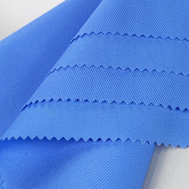 220gsm 100 Cotton Medium Weight Workwear Fabric Antistatic Cotton Twill