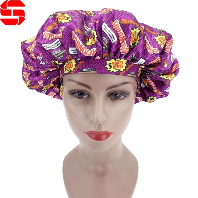 Luxury Double Layer Satin Bonnet Custom Logo Silk Hair Bonnet