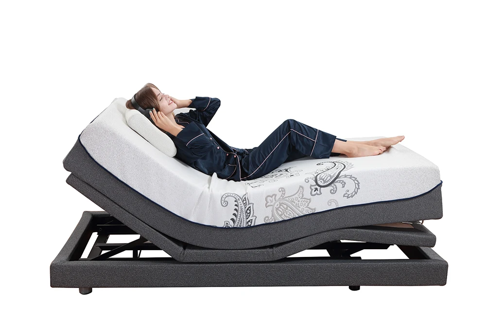 Factory Up And Down Bed By Wired Or Wireless Handset Adjustable Bed